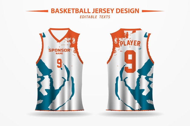 Vector un diseño único de plantilla de uniforme de baloncesto abstracto de vector