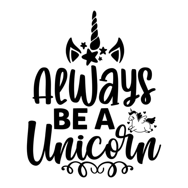 Diseño de unicornio svg