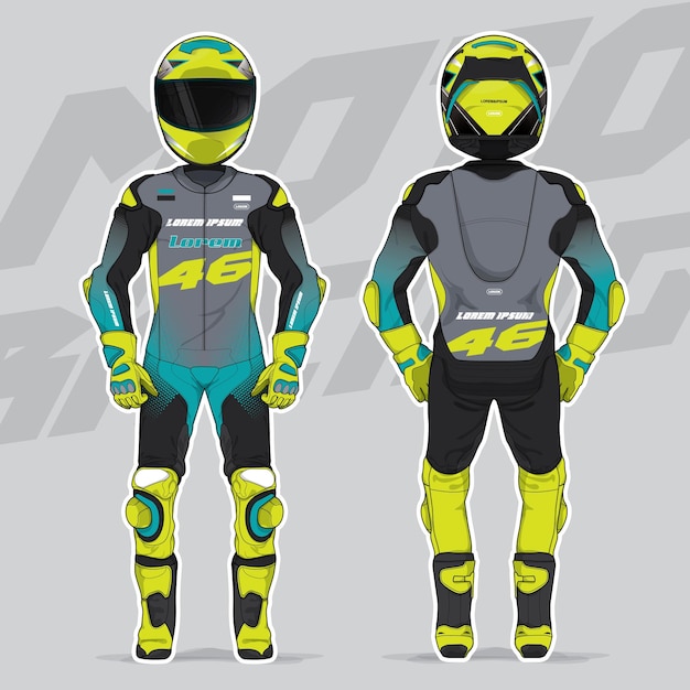 Diseño de uniformes de carreras de motocicletas