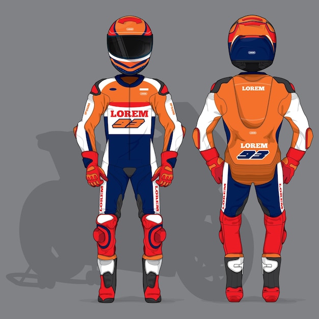 Diseño de uniformes de carreras de motocicletas