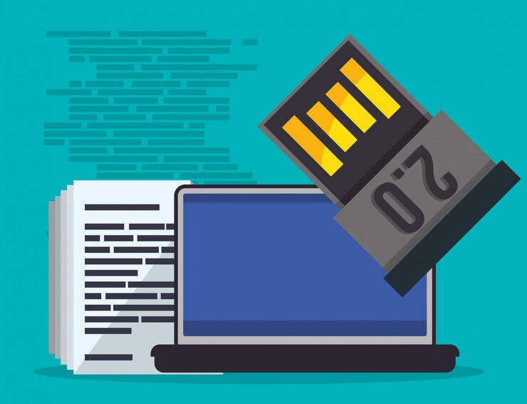 Vector diseño usb