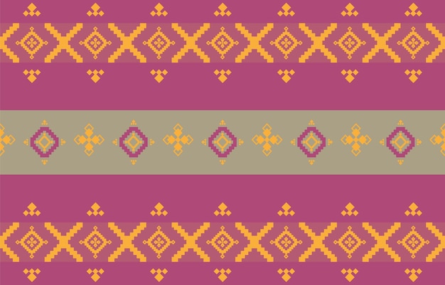 Diseño de uso de patrones geométricos y tribales abstractos patrones de tela local Diseño inspirado en indig