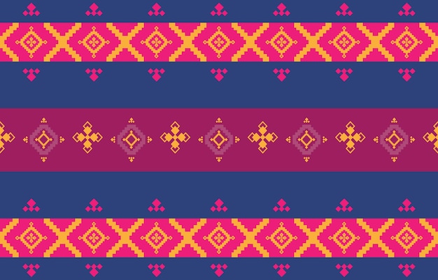 Diseño de uso de patrones geométricos y tribales abstractos patrones de tela local Diseño inspirado en indig