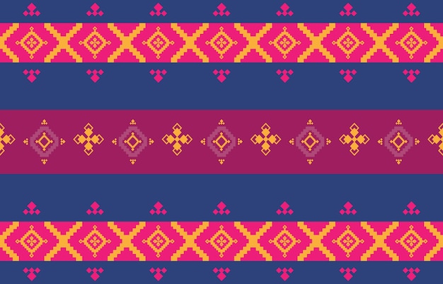 Diseño de uso de patrones geométricos y tribales abstractos patrones de tela local Diseño inspirado en indig