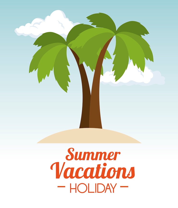 Vector diseño de vacaciones de verano