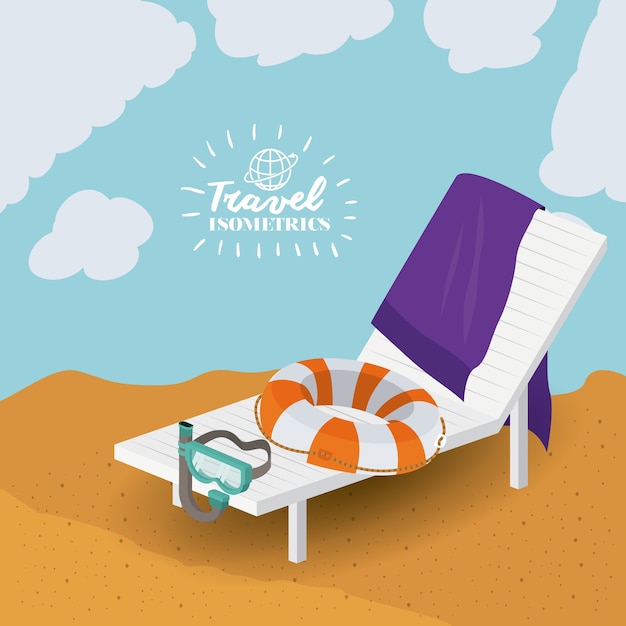 Vector diseño de vacaciones de viaje