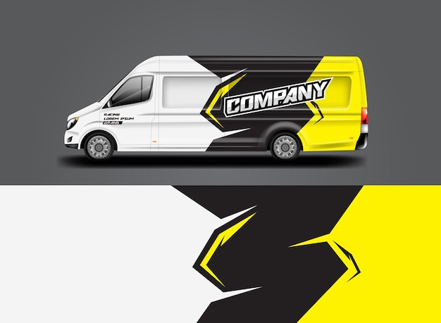 Diseño van wrap livery listo para usar para automóviles