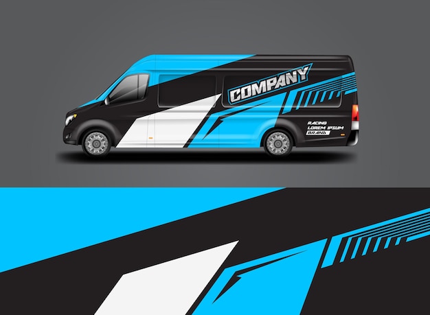 Vector diseño van wrap livery listo para usar para automóviles