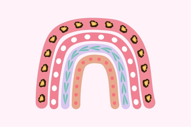 Diseño de vector de arco iris de moda