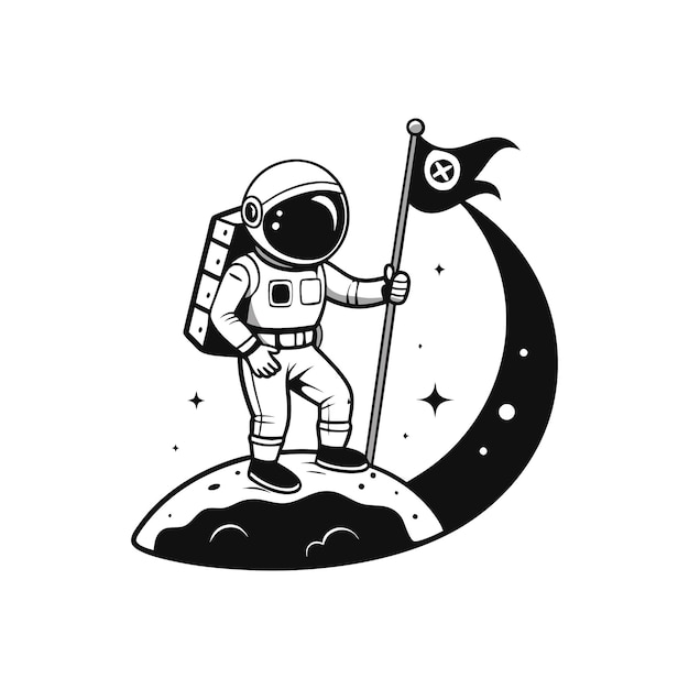 Diseño del vector del astronauta