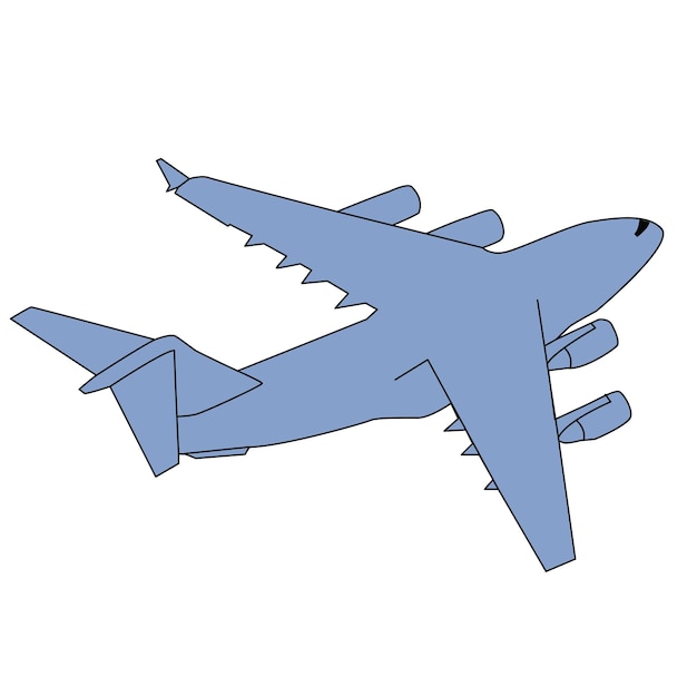 Diseño de vector de avión de carga militar