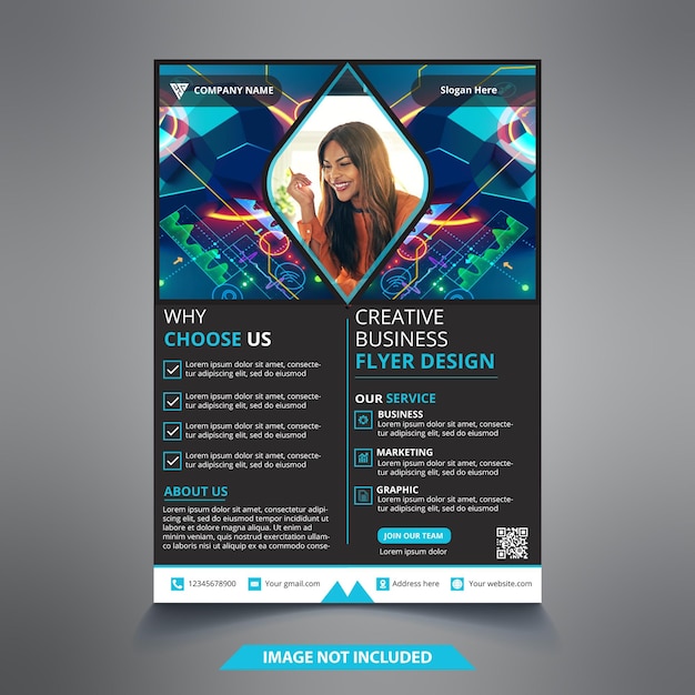 Diseño de vector azul para report magazine poster corporate presentation flyer moderno colorido tamaño a4