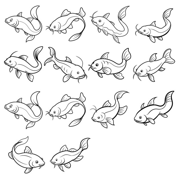 Diseño del vector del bagre