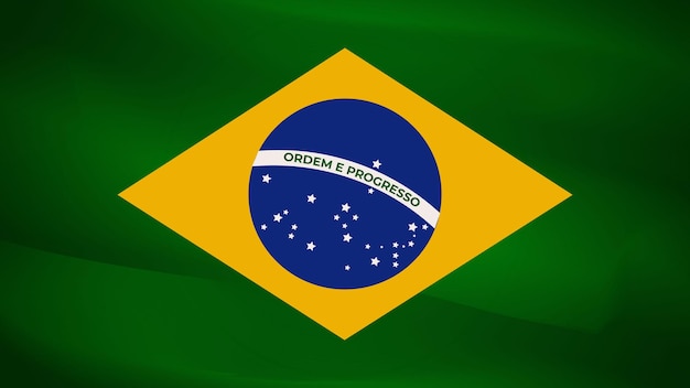 Diseño de vector de bandera de brasil