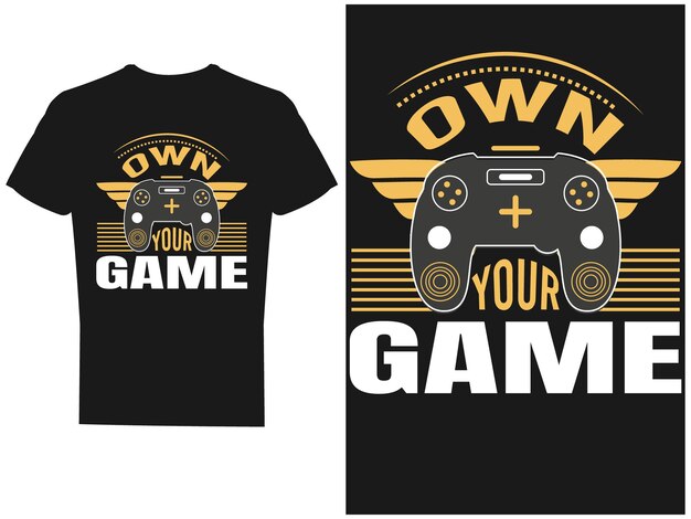 Diseño y vector de camiseta de juego.