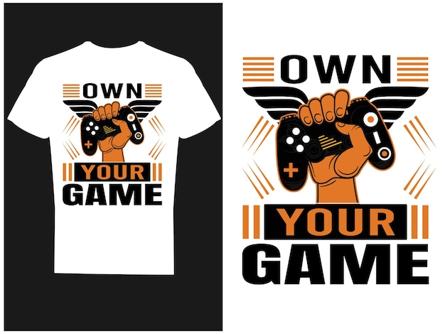 Diseño y vector de camiseta de juego.