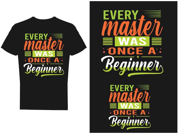 Diseño y vector de camiseta motivacional.