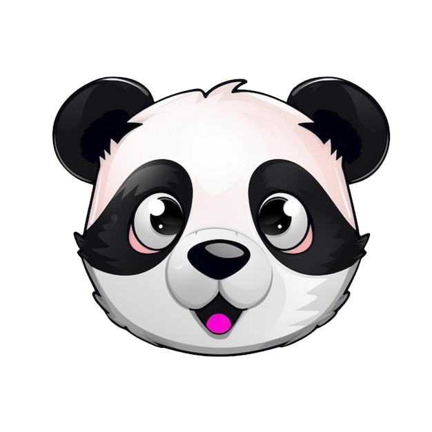 Diseño de vector de cara de panda de dibujos animados