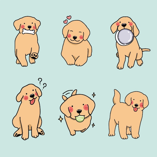 diseño de vector de carácter de perro labrador retriever