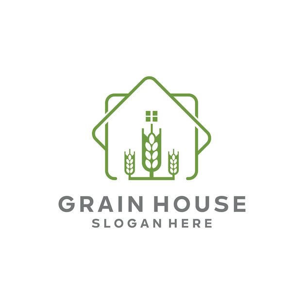 Diseño de vector de casa de industria de grano