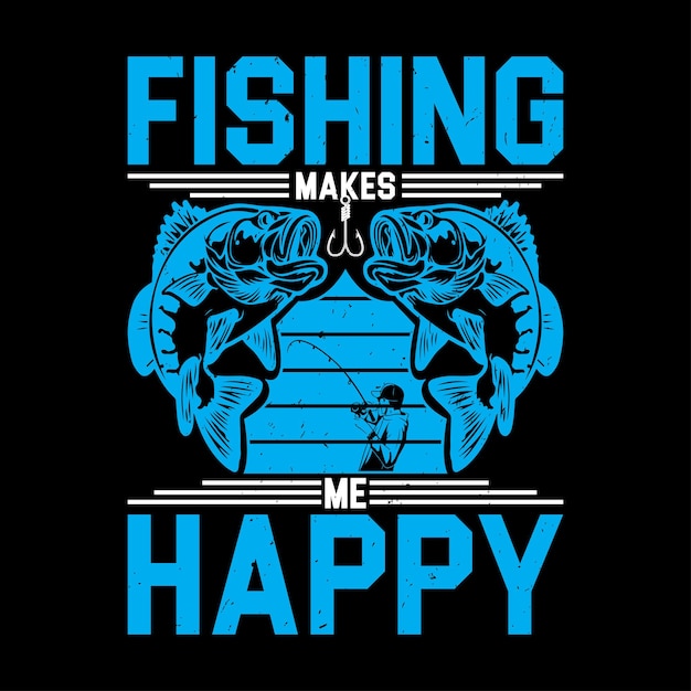 diseño de vector de caza de peces