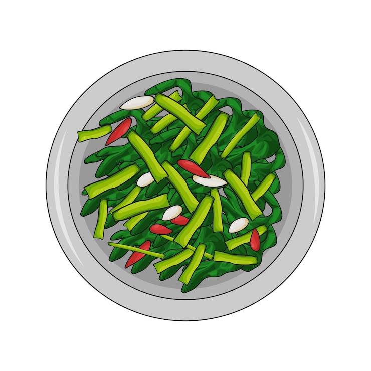 Vector diseño de vector de cocina vegetal kale
