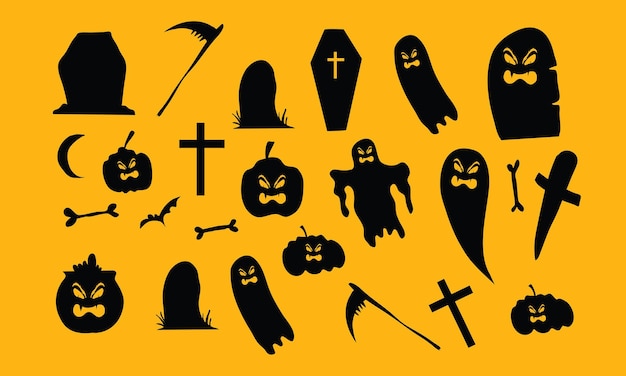 diseño de vector de conjunto de halloween para evento de feliz halloween