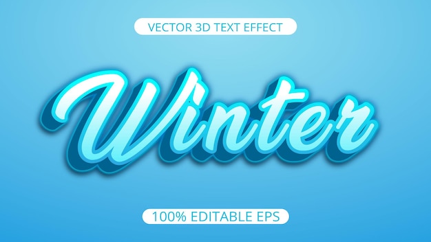 Diseño de vector creativo de invierno 3d