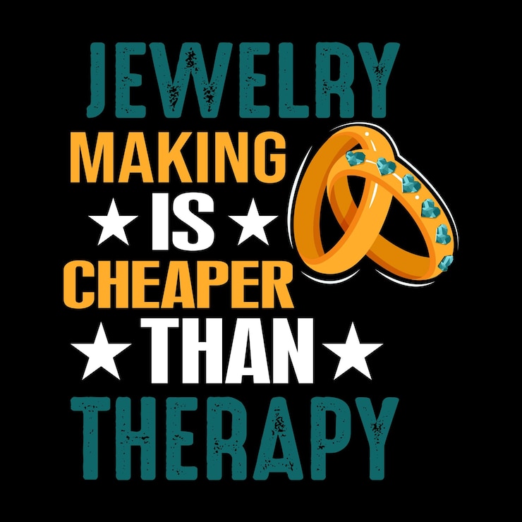 Diseño de vector creativo de tipografía de joyería para pod