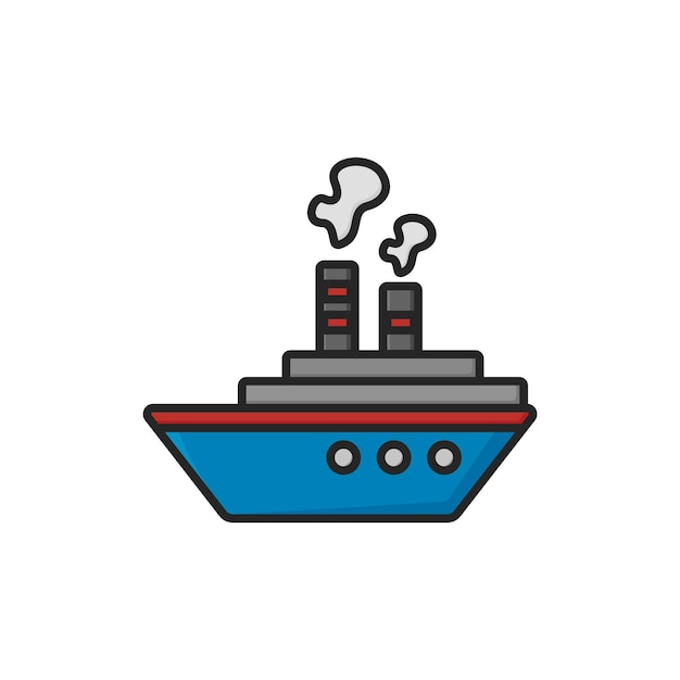 Diseño de vector de crucero de estilo de dibujos animados