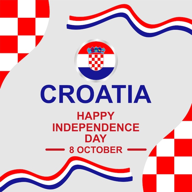 diseño del vector del día de la independencia de croacia