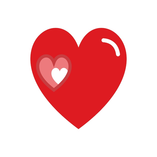 diseño del vector del día de san valentín del corazón