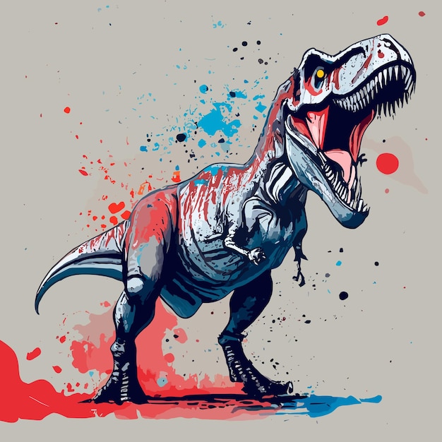 Diseño del vector del dinosaurio trex