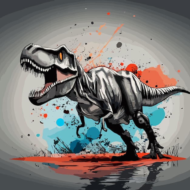 Diseño del vector del dinosaurio trex