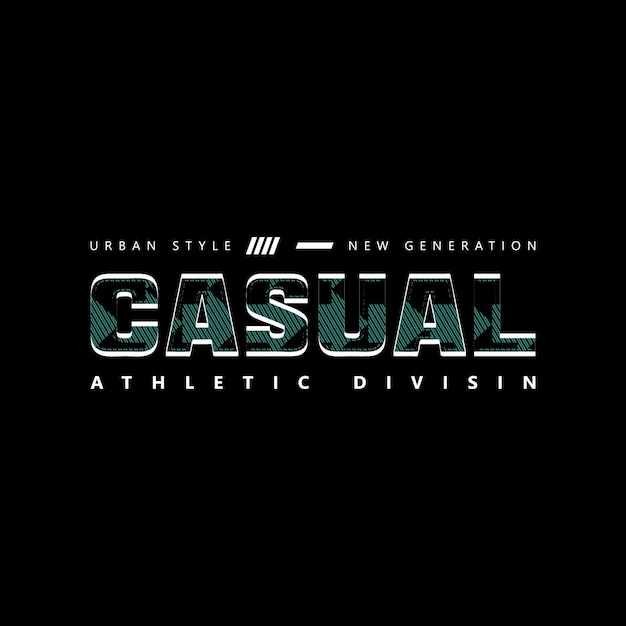 Diseño de vector de diseño de camiseta casual