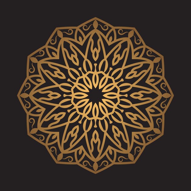 diseño de vector de diseño de fondo de mandala ornamental de lujo