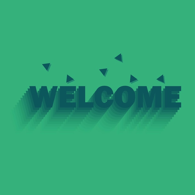 Diseño de vector de efecto de texto de palabra de bienvenida