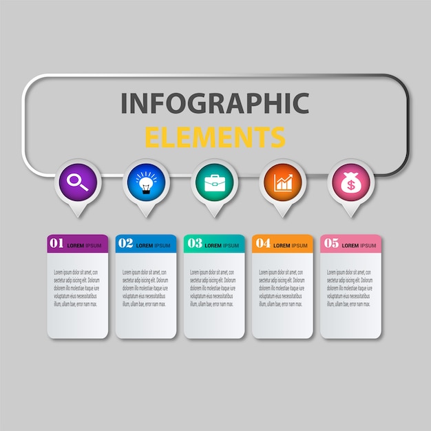 Diseño de vector de elemento de infografía.