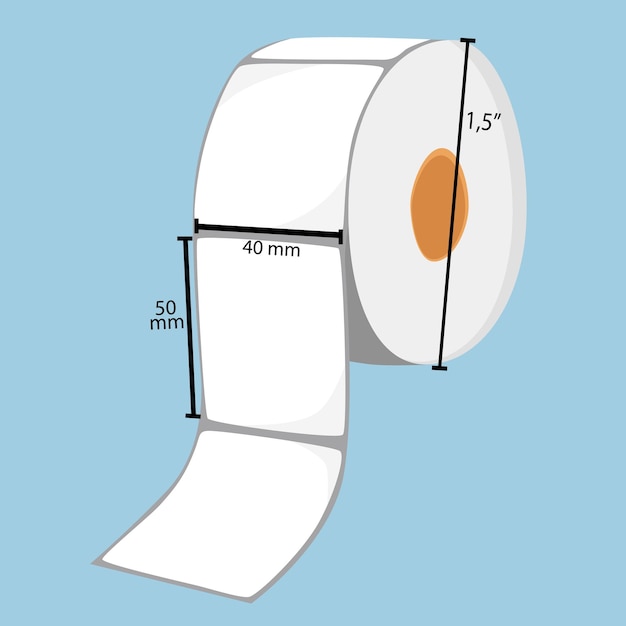 Vector diseño de vector de etiqueta térmica 40x50