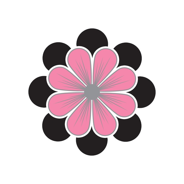 Diseño de vector de flor botánica de floristería de belleza