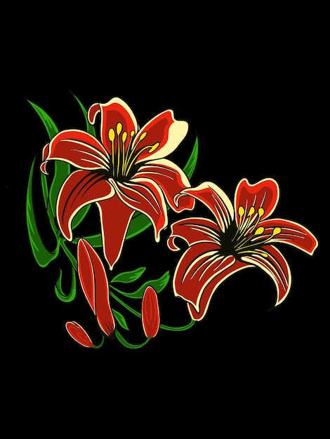 diseño de vector de flor de color hermoso