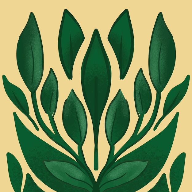 Diseño de vector de follaje de hoja verde