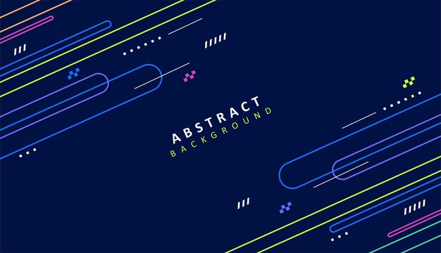 Diseño de vector de fondo abstracto geométrico de línea colorida
