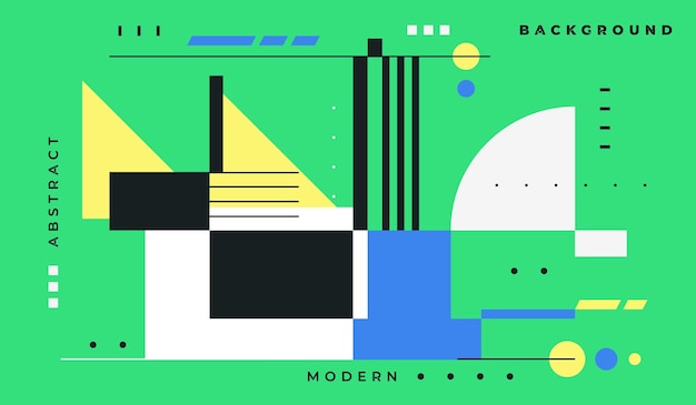 Diseño de vector de fondo abstracto moderno con varias formas