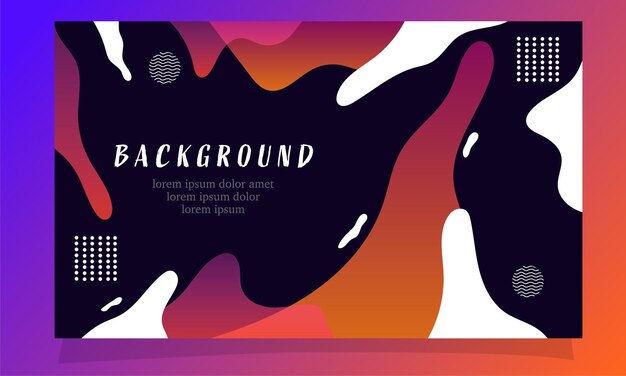 diseño de vector de fondo de color degradado fluido abstracto para fondo web de página de destino
