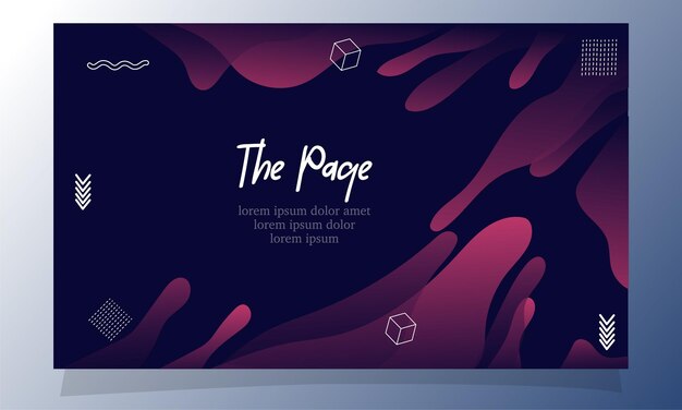 diseño de vector de fondo de color degradado fluido abstracto para fondo web de página de destino