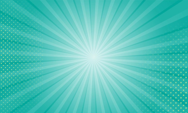 Diseño de vector de fondo de estilo de punto de ráfaga de rayos de degradado verde