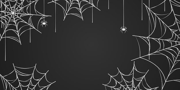 Diseño de vector de fondo de halloween de tela de araña