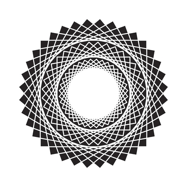 Diseño de vector de fondo de patrón de círculo radial decorativo