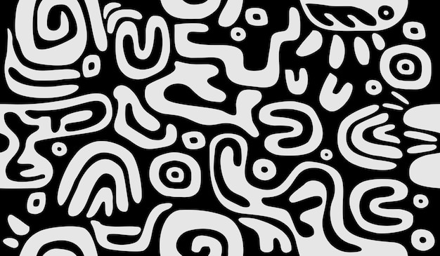 Diseño de vector de fondo de patrón de garabato lindo colorido